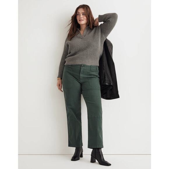 MADEWELL Old Spruce The  '90s Straight Cargo Pant in Garment-Dyed Canvas NWOT 29 - Picture 1 of 8